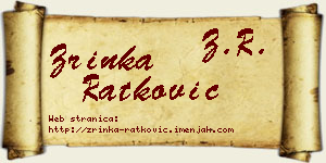 Zrinka Ratković vizit kartica